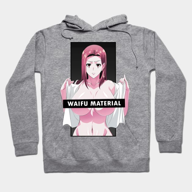 Busty Anime Waifu Material Hoodie by Animeshape